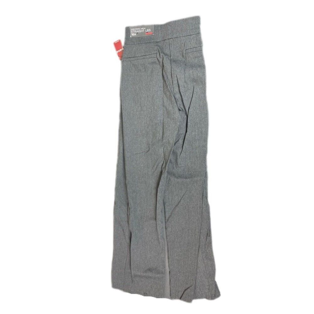 Avenue Dress‎ Pants Womens 16A Gray Slacks Stretch Straight Leg Chinos Trousers